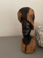 Klein houten beeld buste vrouw hoofdtooi.  Tanzania Makonde, Antiek en Kunst, Kunst | Niet-Westerse kunst, Ophalen