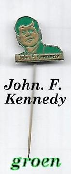 sp2( Groen) speldje van President Kennedy, Ophalen of Verzenden, Zo goed als nieuw