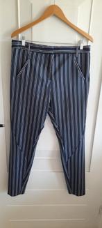 Five Units marineblauw/kobalt/ rose classy streep pantalon, Maat 38/40 (M), Five Units, Zo goed als nieuw, Lang