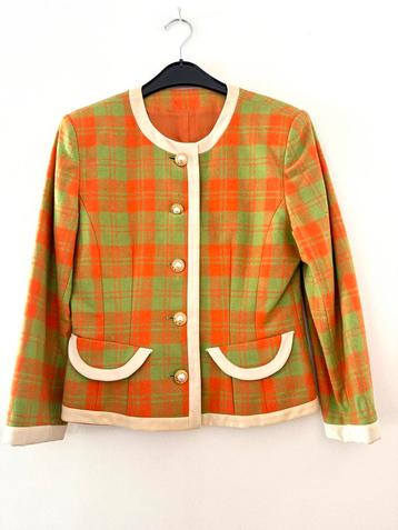 VINTAGE beeldig groen oranje Grimm jasje knopen 38 CHCS beschikbaar voor biedingen