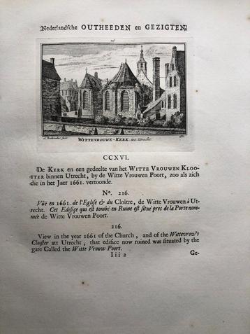 216 / Utrecht de Wittevrouwen Kerk Kopergravure 1732 beschikbaar voor biedingen