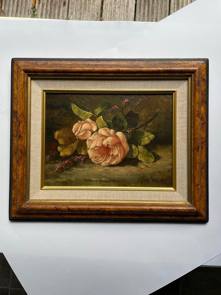 Bloemenstilleven met Rozen van Nanne Balyon, Antiek en Kunst, Kunst | Schilderijen | Klassiek, Ophalen