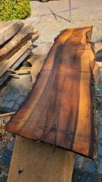 Brede walnoot schaaldelen. Lengte 2,5m. Breedte 70-90, 50 tot 75 cm, 200 cm of meer, Zo goed als nieuw, Rechthoekig