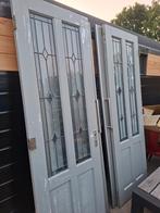 Openslaande glas in lood deuren met hang en sluitwerk, Doe-het-zelf en Verbouw, Deuren en Horren, Ophalen, Glas, Binnendeur, 200 tot 215 cm