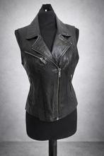 Leren gilet maat L, Ophalen of Verzenden, Zo goed als nieuw, Maat 38/40 (M), Zwart