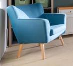 Gratis af te halen: groenblauwe fauteuil, Huis en Inrichting, Ophalen, Hout, Gebruikt, 50 tot 75 cm