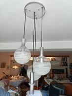 Mid-Century hanglamp, Huis en Inrichting, Lampen | Hanglampen, Ophalen, Gebruikt, 50 tot 75 cm, Glas