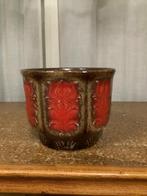 Vintage bloempot ,West Germany ,Tulpdecor,Scheurich, Ophalen of Verzenden