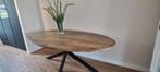 Ovale Eetkamertafel met Metalen Onderstel, Huis en Inrichting, Tafels | Eettafels, Ophalen, 100 tot 150 cm, 200 cm of meer, Vijf personen of meer