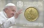 Coincard Vaticaan 2024 50 Eurocent Nº 15, Ophalen of Verzenden, Vaticaanstad, 50 cent