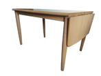 Prachtige massieve Scandinavisch design drop leaf eettafel, Ophalen, Gebruikt