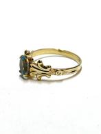 14k gouden ring met een aquamarijn, -, -, Ophalen of Verzenden, Zo goed als nieuw