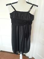 Mooi jurkje, zwart met zilverglitter   maat 134/140, Kinderen en Baby's, Kinderkleding | Maat 134, Verzenden, Zo goed als nieuw