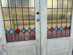 Set openslaande deuren met glas in lood 201x145cm., Ophalen