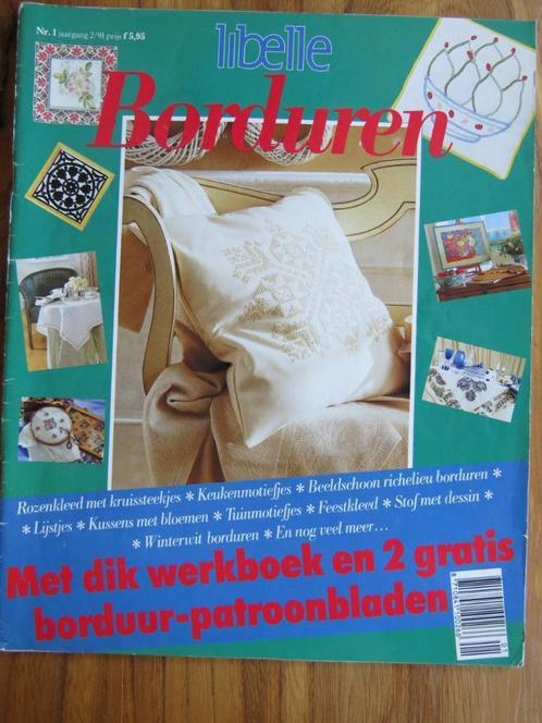 Libelle borduren nummer 1 1991, Hobby en Vrije tijd, Borduren en Borduurmachines, Zo goed als nieuw, Patroon, Handborduren, Ophalen of Verzenden