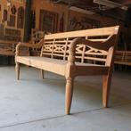 Stationsbank landelijk teak hout bank tuin terras hout RQ8, Ophalen of Verzenden