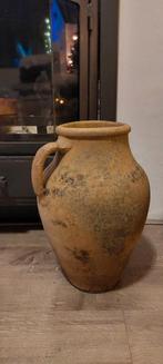 Stoere XL handgemaakt landelijke terracotta kruik / bloempot, Overige kleuren, Aardewerk of Porselein, Ophalen of Verzenden, Zo goed als nieuw