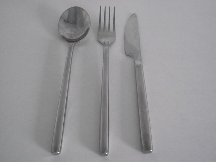 RVS Carlton bestek set lepel, vork, mes 21 cm Amefa, Antiek en Kunst, Antiek | Bestek, Ophalen of Verzenden
