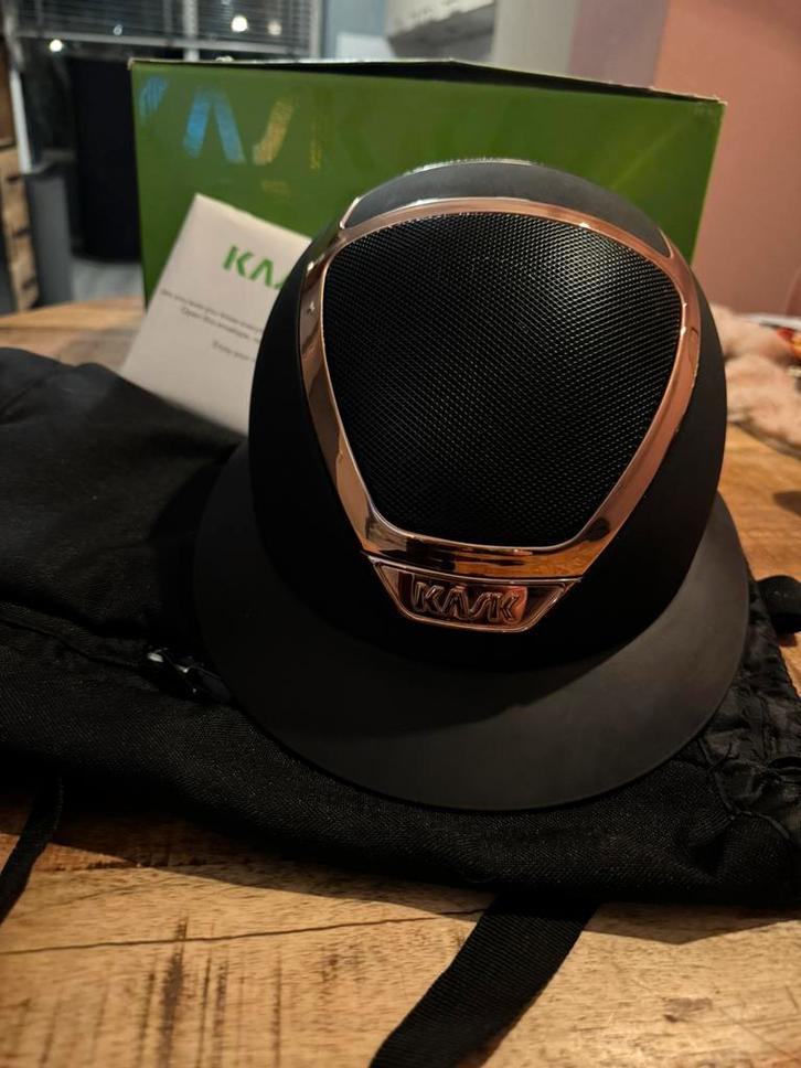 Kask Star lady cap met chrome Rose Gold, Dieren en Toebehoren, Paardrijkleding, Zo goed als nieuw, Cap, Dressuur, Ophalen of Verzenden