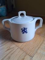 Suikerpot Petrus Regout met blauw leeuw, Antiek en Kunst, Ophalen of Verzenden