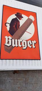 Antiek Burger Sigaren Reclamebord, Antiek en Kunst, Antiek | Emaille, Ophalen of Verzenden
