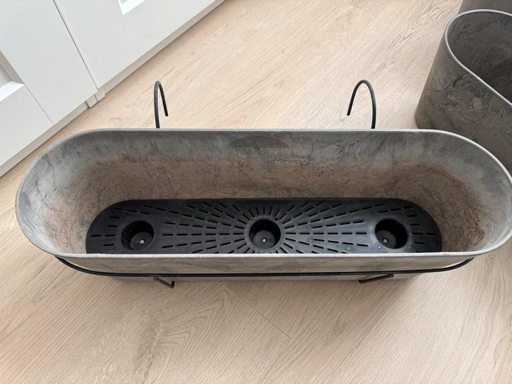 Elho Balkonbakken - Set van 4, Tuin en Terras, Bloembakken en Plantenbakken, Gebruikt, Kunststof, Balkon, Minder dan 30 cm, Minder dan 60 cm