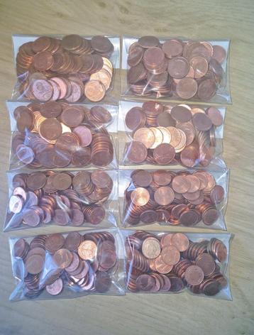 eurocent 1 en eurocent 2 400 x 1 en 400 x 2  beschikbaar voor biedingen