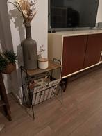 Vintage platen lp vinyl rekje mid century hout, Ophalen of Verzenden, Zo goed als nieuw, 25 tot 50 cm, 50 tot 100 cm