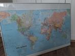 The World- wereldkaart, poster achter glas, Zo goed als nieuw, Ophalen