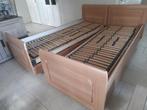 Elektrisch verstelbaar 2 persoons bed (verrijdbaar), Ophalen, Tweepersoons, 160 cm, Hout