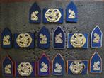 Set Cavalerie baret- en Kraagemblemen, Verzenden, Landmacht, Nederland, Embleem of Badge