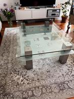 Glazen salontafel, Ophalen, Gebruikt, 50 tot 100 cm, Glas
