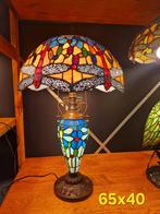 Tiffany-stijl Dragonfly tafellamp 65x40 #21.1, Ophalen of Verzenden, Nieuw, Glas, Minder dan 50 cm