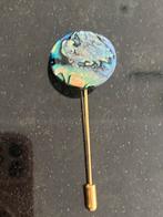 Vintage abalone schelp broche -zowel voor man als vrouw-, Ophalen of Verzenden, Zo goed als nieuw, Overige materialen