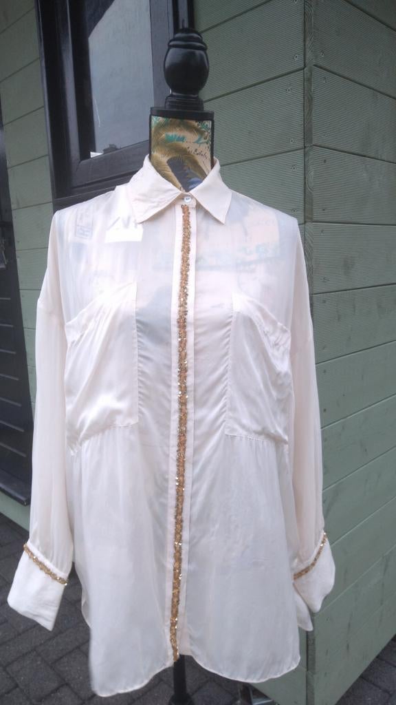 Zara blouse met kralen&pailletten M, Kleding | Dames, Maat 38/40 (M), Verzenden, Nieuw, Zara