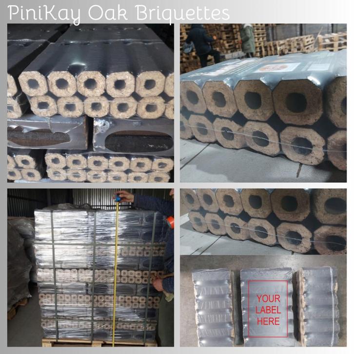 PiniKay Eiken Briketten, Tuin en Terras, Haardhout, Blokken, Eikenhout, 6 m³ of meer, Ophalen