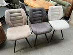 Magazijn leegverkoop eetstoelen microvezelstof metaal zwart, Overige kleuren, Metaal, Nieuw, Ophalen of Verzenden