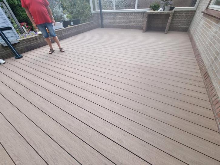 Systemplafond laminaat schilderwerk  wanden plafond maken, Tuin en Terras, Terrasdelen en Vlonders, Zo goed als nieuw, Hout, Ophalen of Verzenden