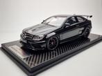 1:18 Mercedes Benz C63 AMG Black series - Zwart HQ Model!, Hobby en Vrije tijd, Modelauto's | 1:18, Overige merken, Auto, ., Nieuw