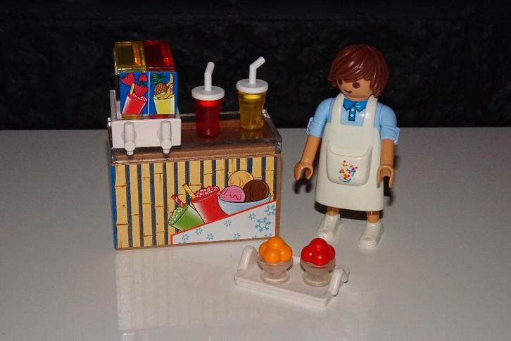 10 - Verkoper slush puppy 70251, Kinderen en Baby's, Speelgoed | Playmobil, Gebruikt, Ophalen of Verzenden