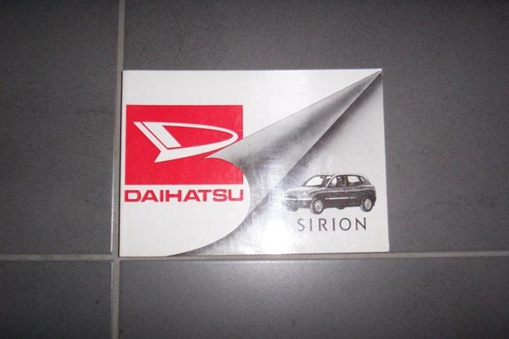 Gebruikershandleiding voor DAIHATSU SIRION  1998/2001, Auto diversen, Handleidingen en Instructieboekjes, Ophalen of Verzenden