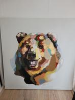 Schilderij:  Beer 80x80cm, Ophalen of Verzenden