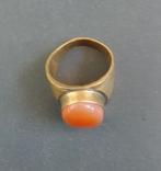 Messing Ring Carneool, Overige materialen, 20 of groter, Nieuw, Ophalen of Verzenden
