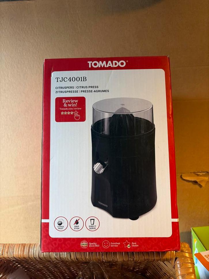 Tomado TJC4001B Citruspers - Nieuw in doos!, Huis en Inrichting, Keuken | Keukenbenodigdheden, Nieuw, Ophalen of Verzenden