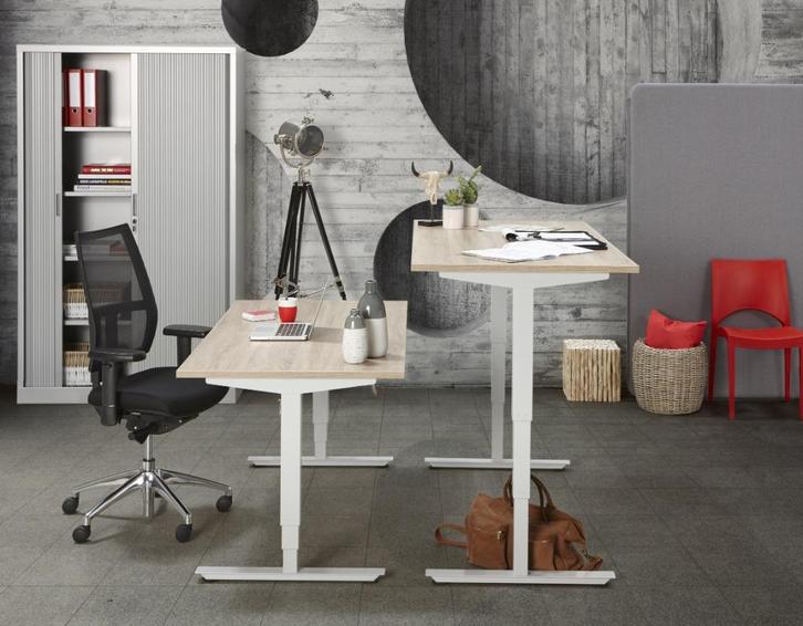 Zit Sta Tafel Bureau Elektrisch met 2 Bosch Motoren +Display, Huis en Inrichting, Bureaus, Nieuw, Stabureau, In hoogte verstelbaar