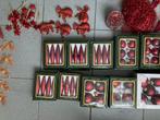 Complete set kerstboomversiering rood en glitter heel veel, Ophalen of Verzenden, Zo goed als nieuw
