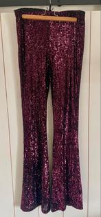 LaDress Cannes: glitter/pailetten broek, aubergine paars, L, Paars, Maat 42/44 (L), Ophalen of Verzenden, Zo goed als nieuw