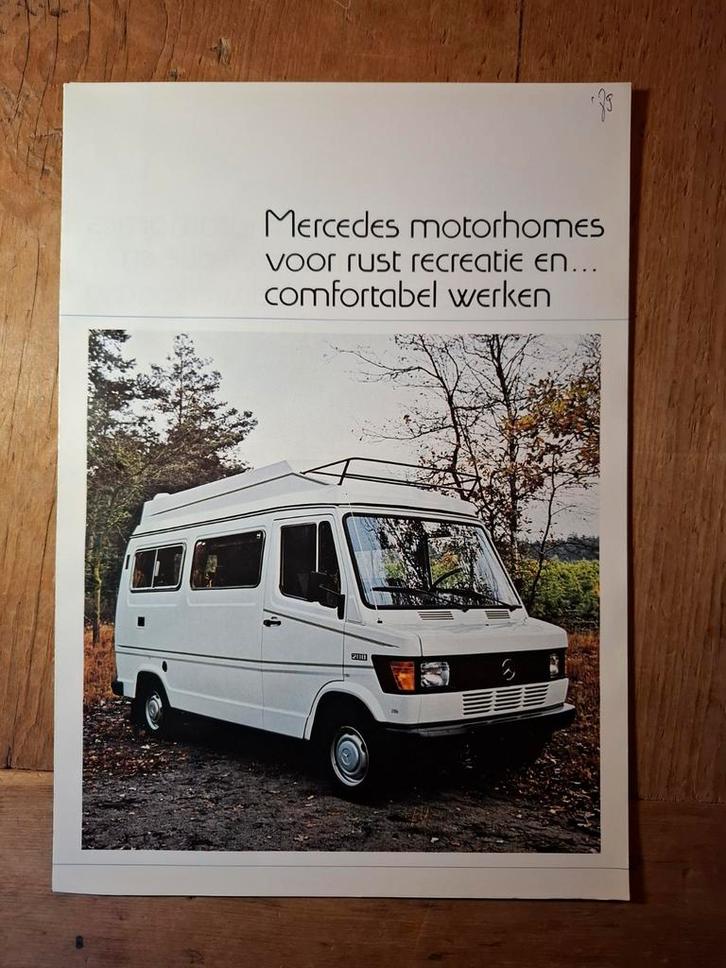 Mercedes-Benz Motorhomes folder - 1979, Boeken, Auto's | Folders en Tijdschriften, Zo goed als nieuw, Mercedes, Ophalen of Verzenden