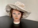 beige vinted hoed, Kleding | Dames, Verzenden, Zo goed als nieuw, One size fits all, Hoed