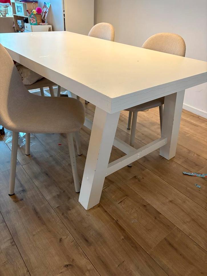 Gebruikte Eetkamertafel, Huis en Inrichting, Tafels | Eettafels, Gebruikt, 100 tot 150 cm, 150 tot 200 cm, Vier personen, Rechthoekig